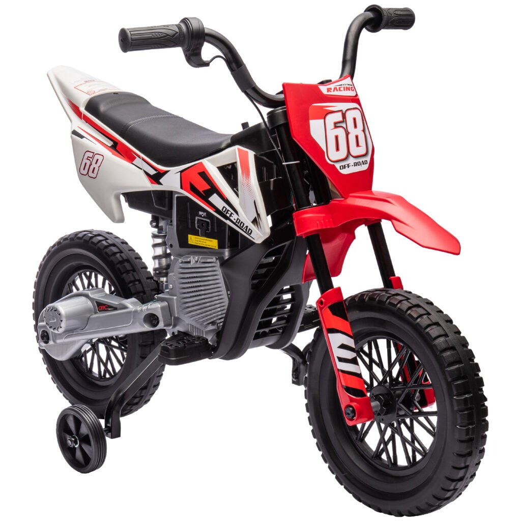 Kids Electric Motorcycle w/Training Wheels