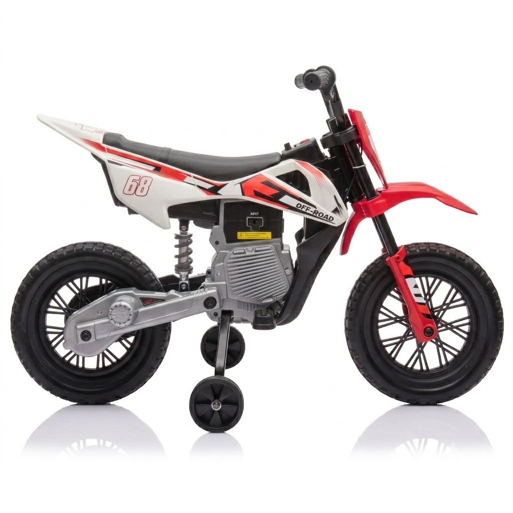 Kids Electric Motorcycle w/Training Wheels - Image 3