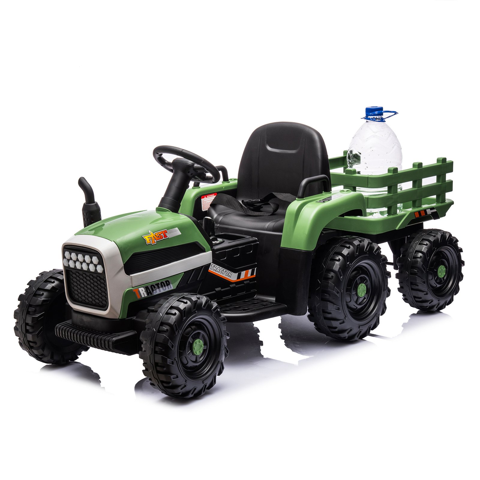Kids Electric Ride-On Tractor with Trailer - Image 2