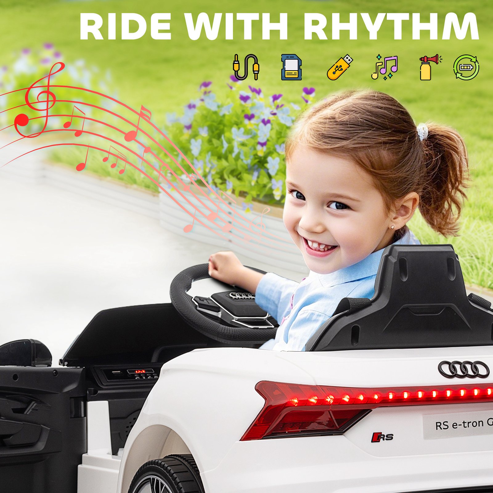 Licensed Audi Kids Ride-On Car - Image 6