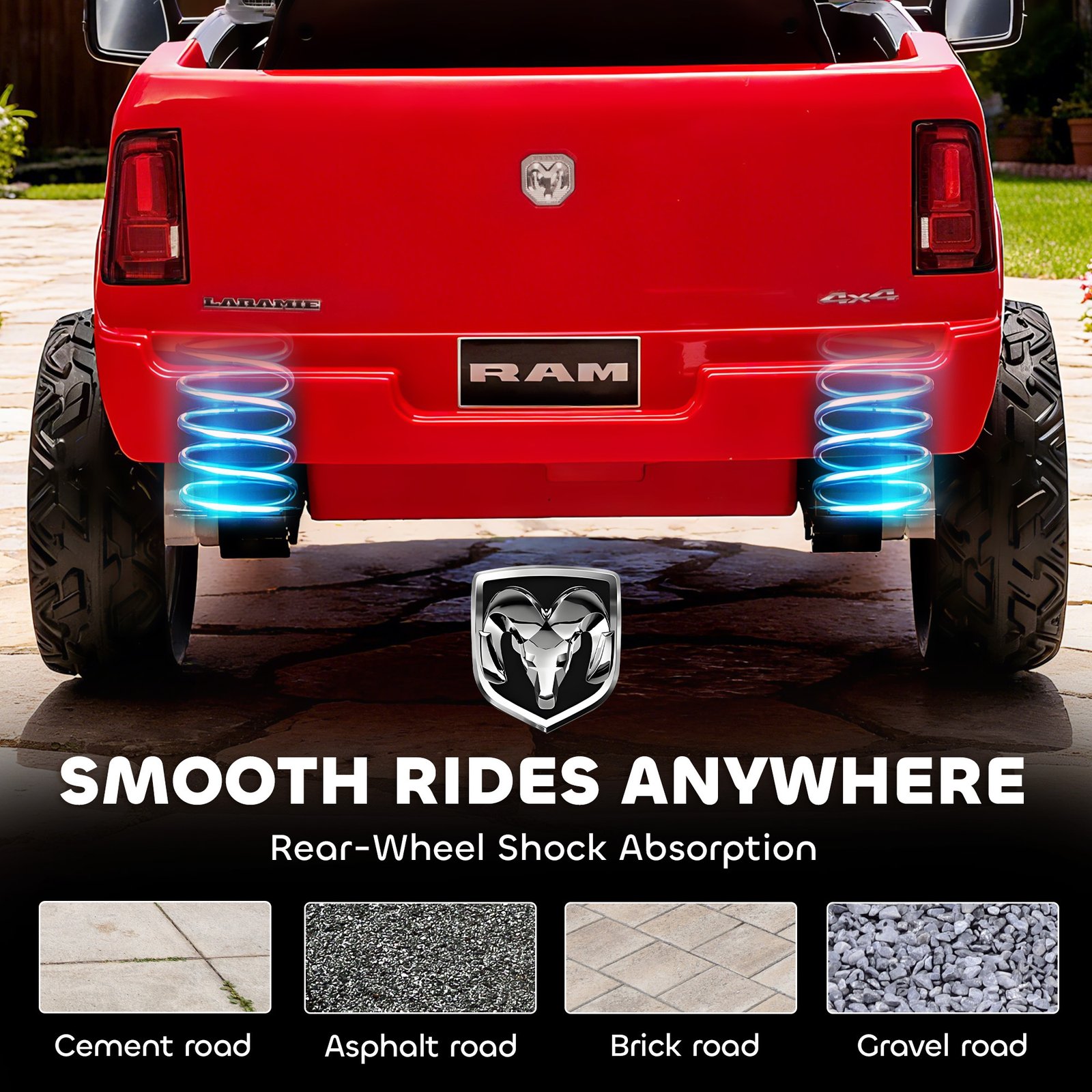 Licensed Dodge RAM Kids Ride-On Truck - Image 8